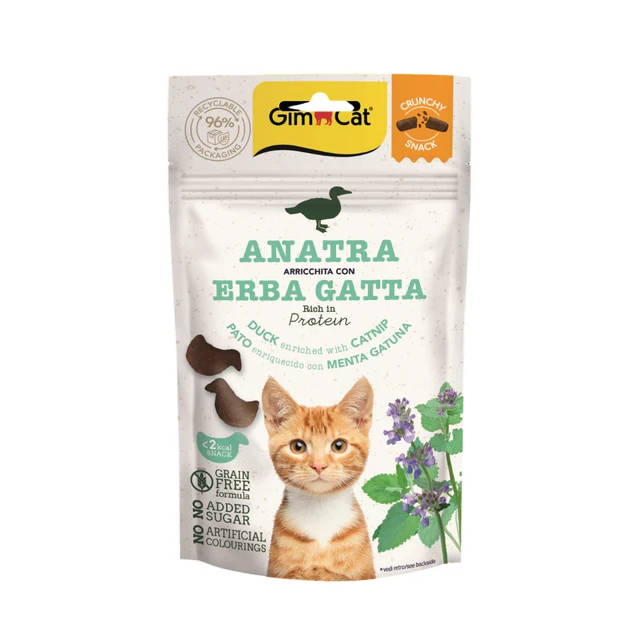 GIMCAT 無穀鬆脆鴨肉貓草小食 50G