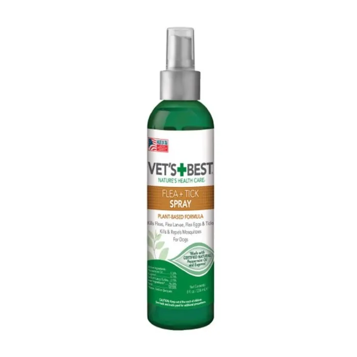 VET'S+BEST FLEA AND TICK SPRAY FOR DOGS 236ML